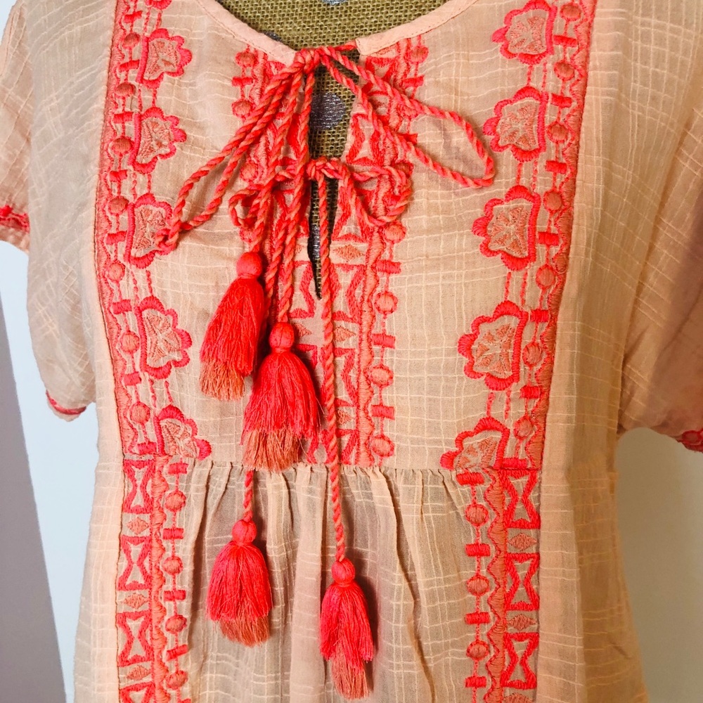 Vineyard Vines Embroidered Blouse Coral Si…